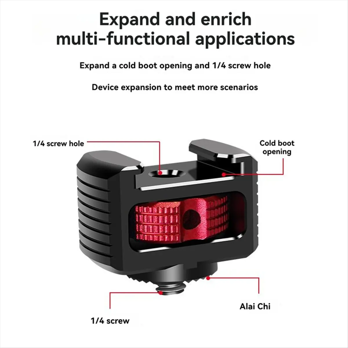 HDL Adjustable Cold Shoe Extension Plate for ZHIYUN Weebills Gimbal 1/4inch Quick Release Mount for Monitor Mic Video Light