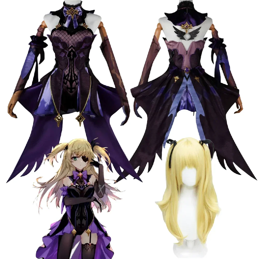 Game Genshin Impact Fischl Cosplay Costume Halloween For Women Anime Genshin Impact Clothes