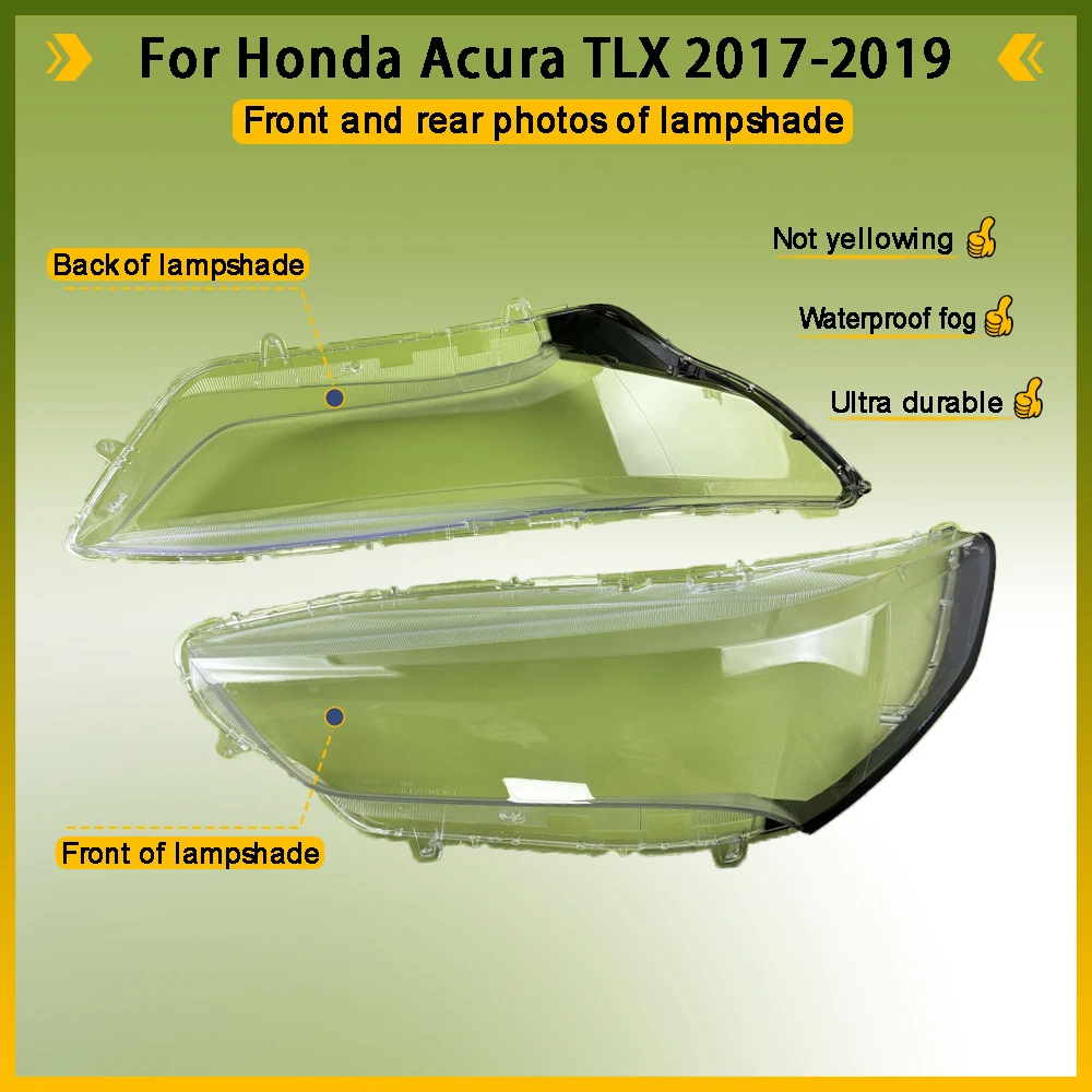 For Honda Acura TLX 2017 2018 2019 Car front Headlight glass headlamps transparent lampshade lamp shell Headlight Cover lens