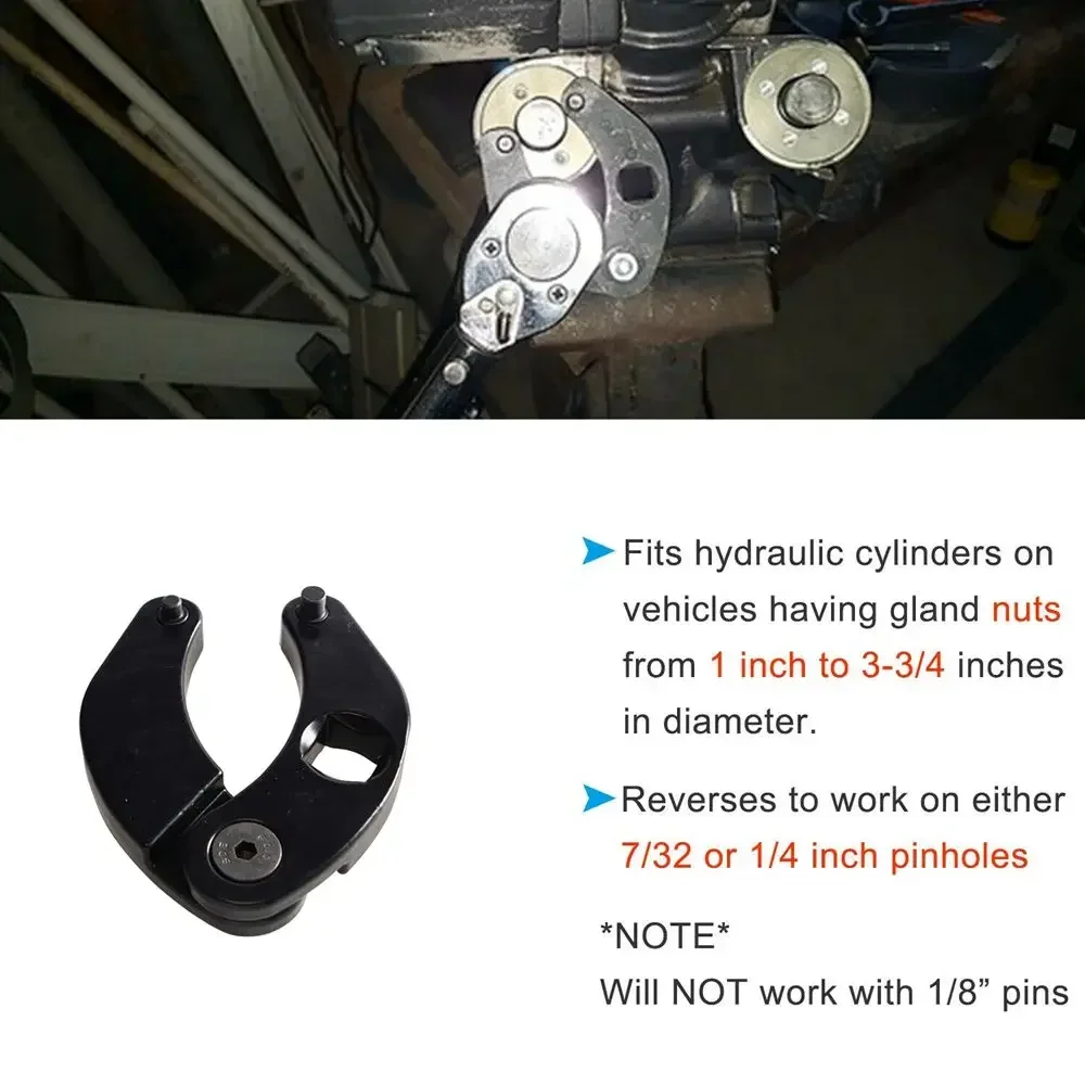 고품질 금속 조절식 글랜드 너트 스패너 렌치 도구 세트 2개 (유압 실린더용) 1266 대형 & 7463 소형 XLB-1046A