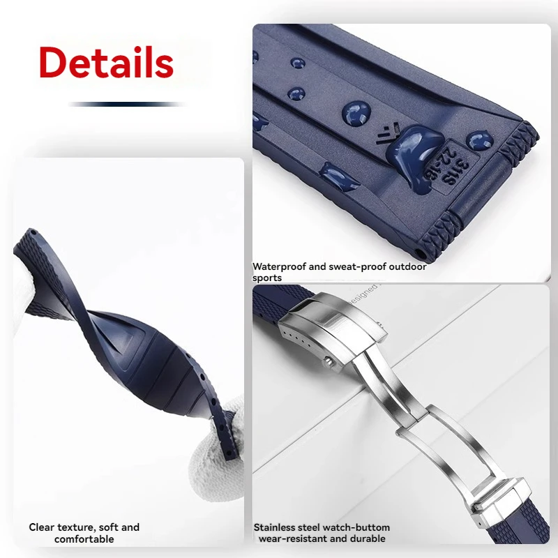 ل بريتلينغ سوبر المحيط المنتقم الأصفر الذئب Blackbird الميكانيكية B01 توقيت فلوروروبر حزام (استيك) ساعة FKM المطاط سوار 22 مللي متر