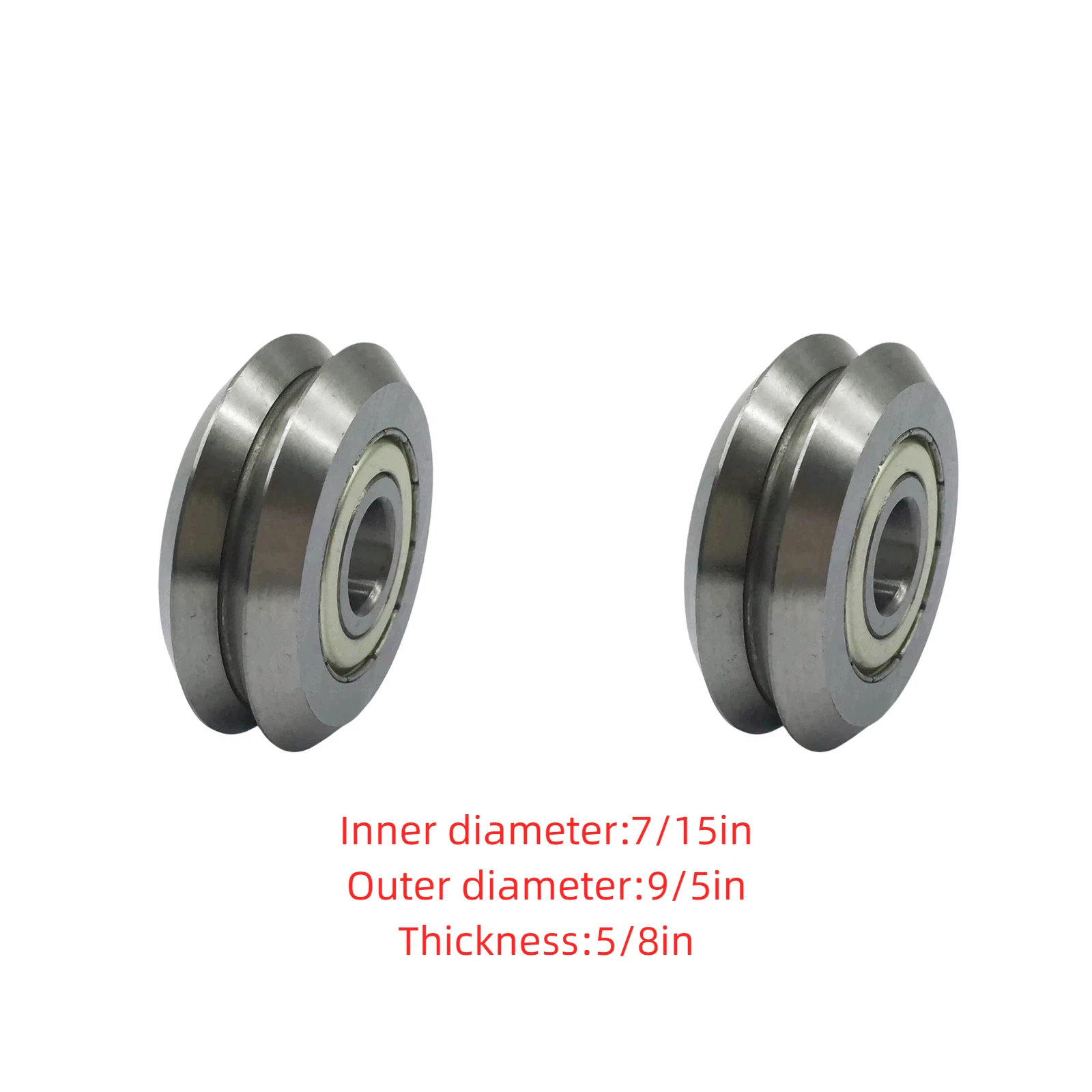 2PCS V/W-Groove Rail Bearing 7/15*9/5*5/8in W3ZZ P6 Linear Guide Roller W-Groove Sliding Roller Bearing Track Roller Bearing