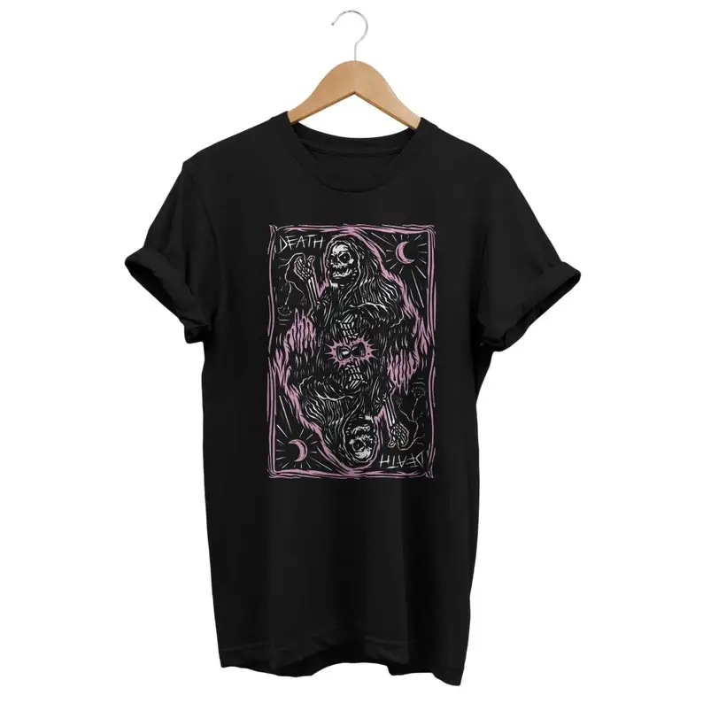 

Camiseta Grim Reaper Death Time, ropa de estilo gótico, camiseta alternativa gótica, ropa estética grunge, ropa urbana