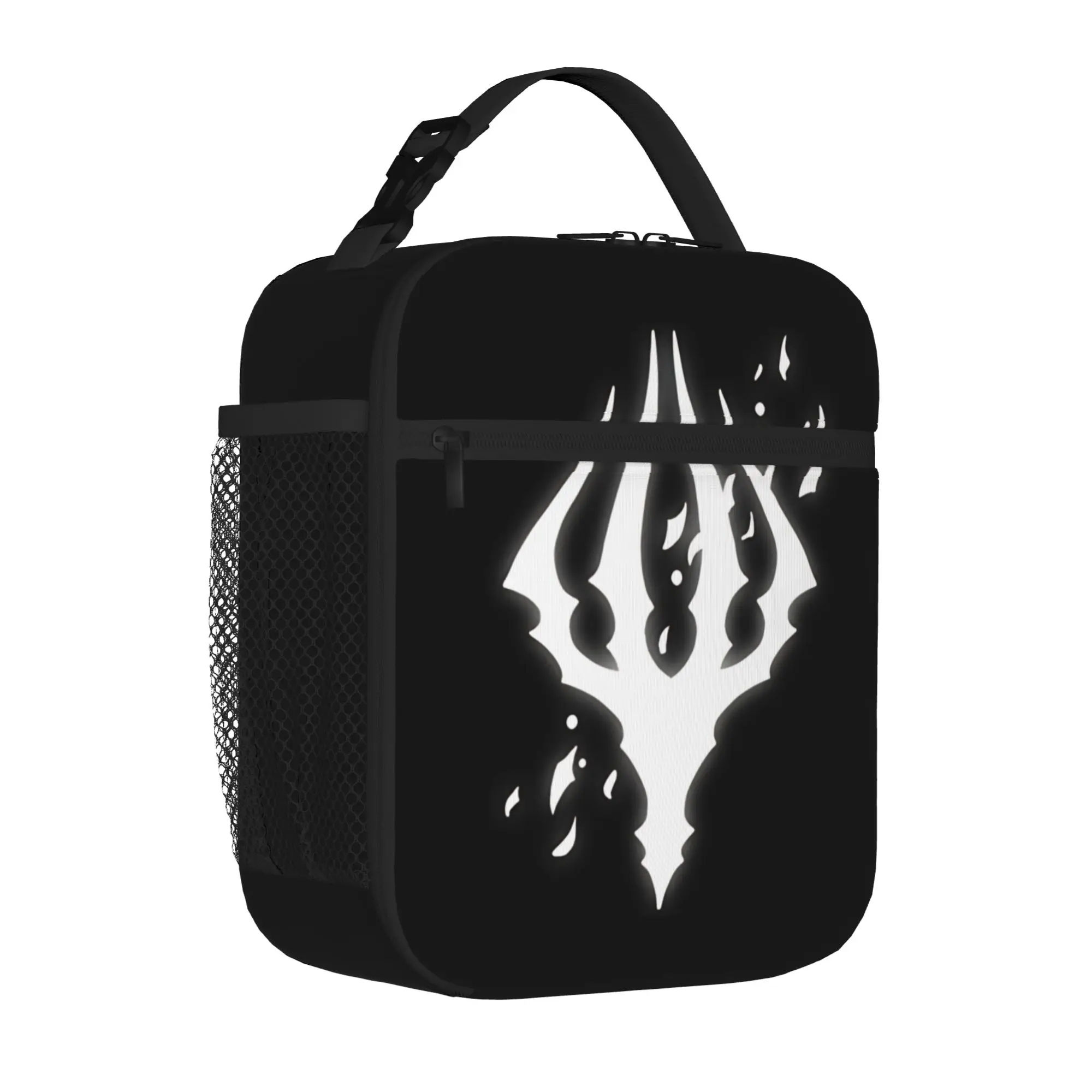 1 Piece Zipper Closure dark fantasy style Storage Bag Pocket Hollow Knight School Lunch Food Box Reusable For Lunch Food Bag