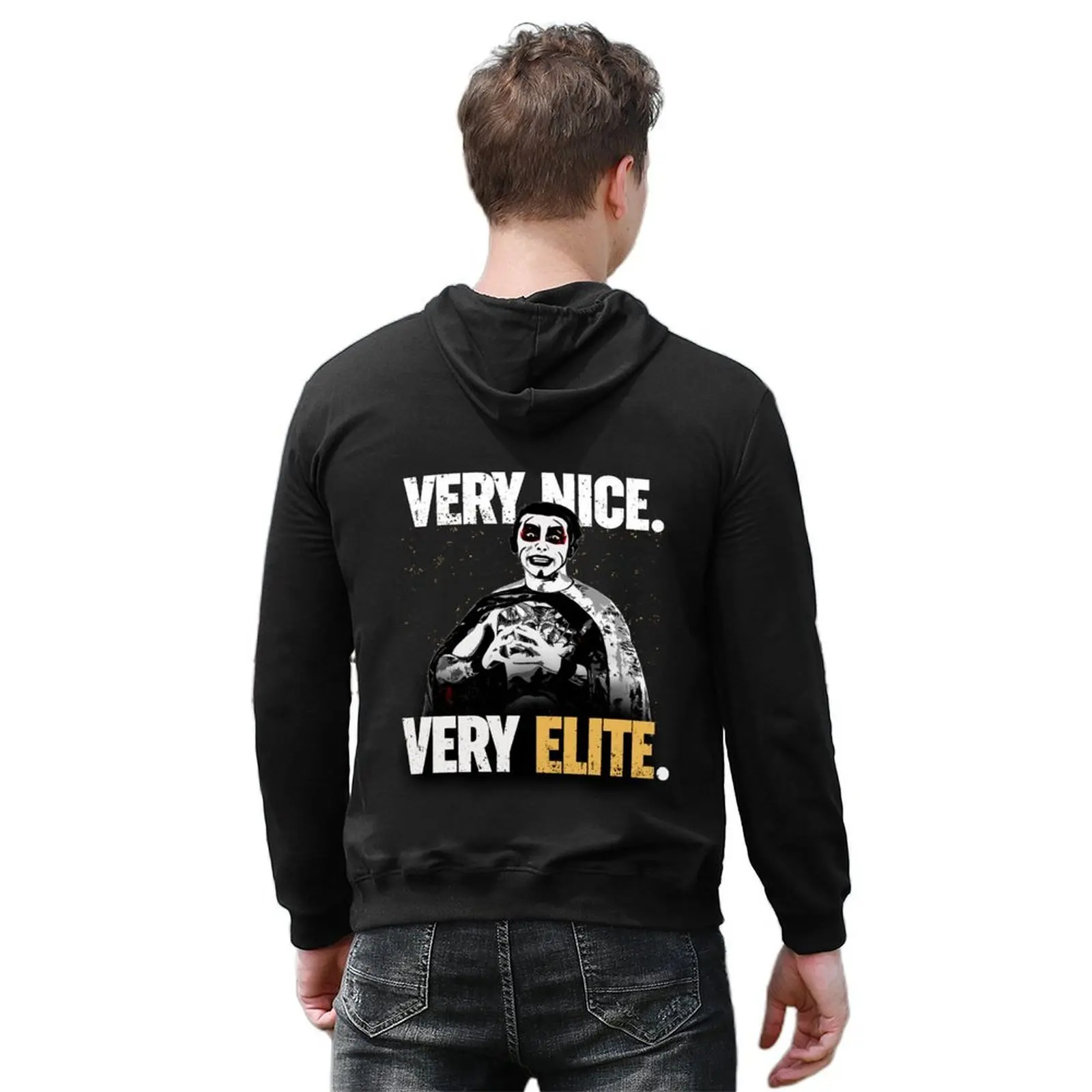 لطيفة جدًا، نخبة جدًا - Danhausen is All Elite Hoodie ملابس أنيمي على الطراز الياباني ملابس جمالية للخريف بقلنسوة كبيرة الحجم