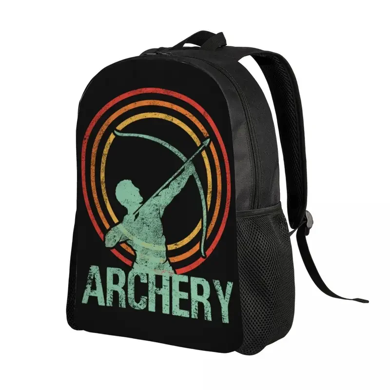 Customized  Retro Archery Arrow Bow Backpacks Vintage Archer School College Travel Bags Men Women Bookbag Fits 15 Inch Laptop