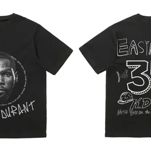 Ngôi sao bóng rổ NBA in tay áo ngắn tay, 100% cotton, áo y2k lỏng lẻo, đồ thể thao thông thường 12 Áo sơ mi NBA bán hàng chính - №11