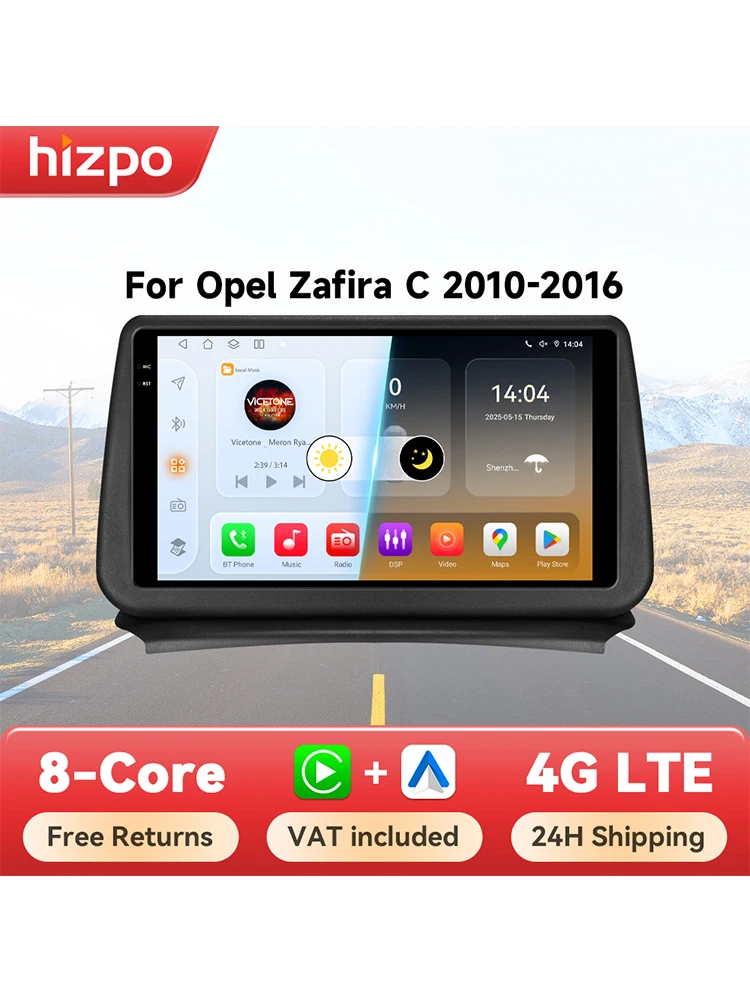 Hizpo Autoradio Multimedia Für Opel Zafira C 2010 2011 2012 2013 2014 2015 2016 Kabelloses CarPlay Android Auto Bluetooth DSP RDS