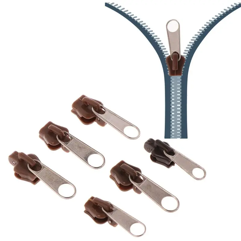 6 adet Evrensel Anında Düzeltme Fermuar Onarım Yedek Kaydırıcı Diş Kurtarma DropShipping