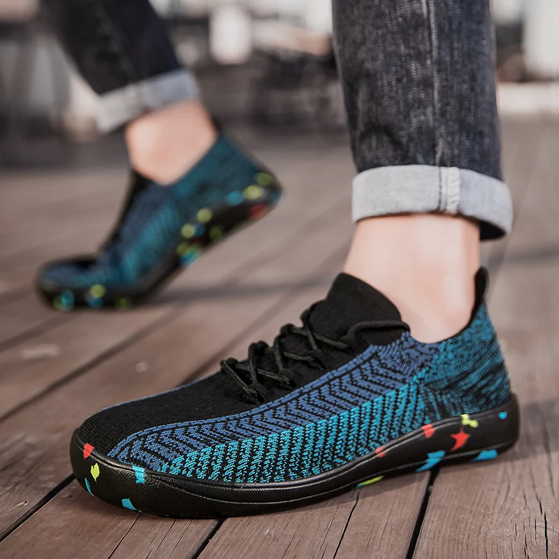 Large Size 48 Men's Wide Toe Shoes, Mesh Breathable Casual Walking Shoes, Outdoor Lightweight Jogging Shoes Sizes 39-48