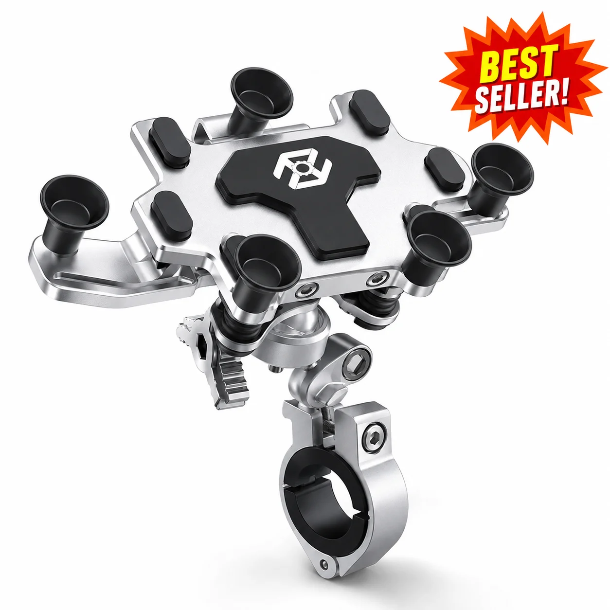 

Motorcycle Phone Holder Alloy Shock Absorbing Anti-Shake 360 Degree Rotary GPS Navigation Bracket Bike Scooter Motorbike
