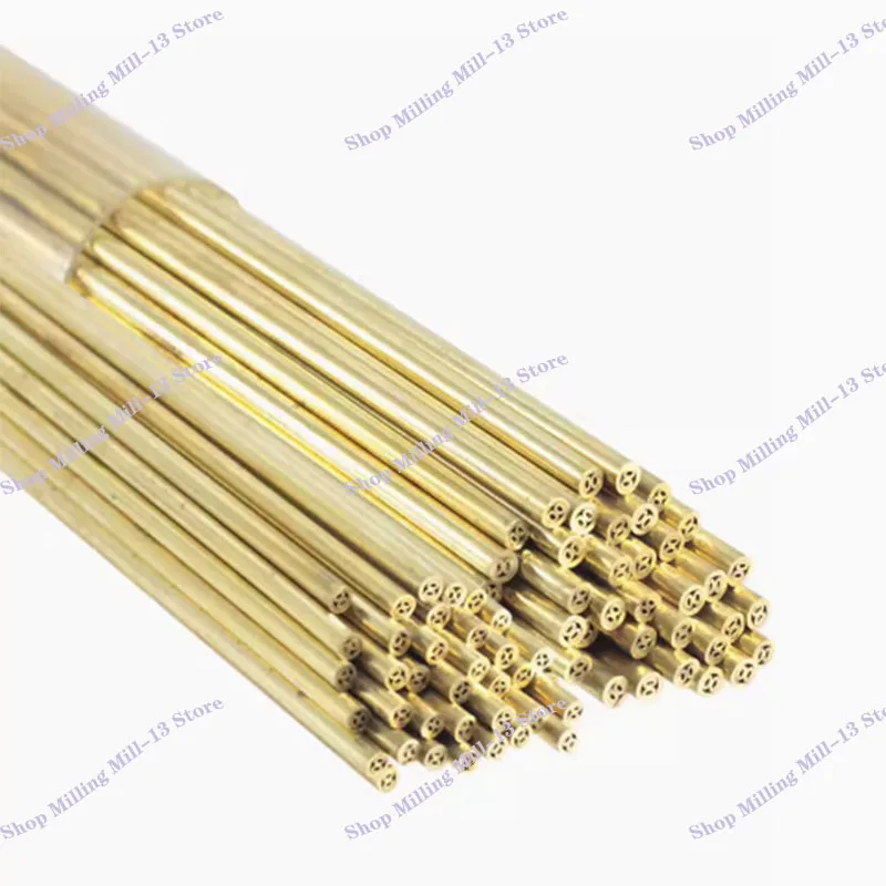 EDM Tube,Multi Channel 0.5mm,1.0/2.0/3.0/4.0/5.0 - 6mm High Precision Multi-Hole Electrode Tube, Brass Tube For EDM Machining