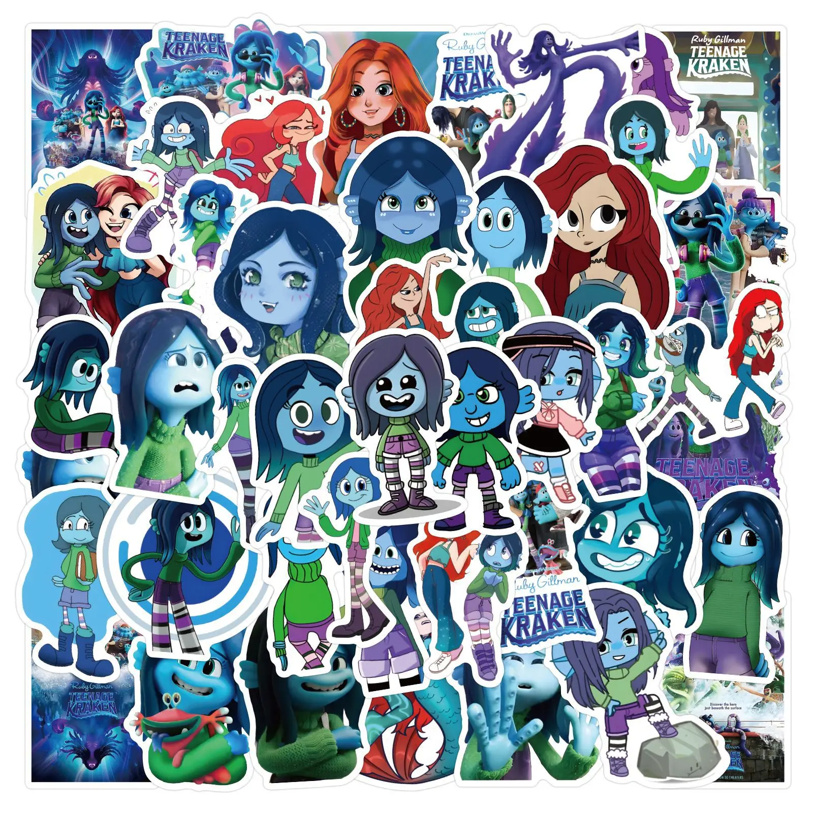 

50pcs Ruby Gillman Cartoon Graffiti Stickers Decals phone Suitcase Laptop Computer Guitar helmet Decoration DIY Kids ClassicsToy