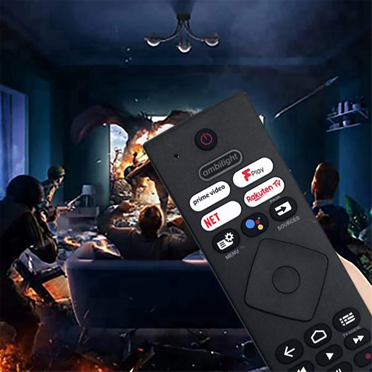 BFYL-YKF474-B013 音声リモコンフィリップス Android 4K HD LED スマートテレビ用 50PUS8506/12 50PUS8507/12 43PUS8505/12