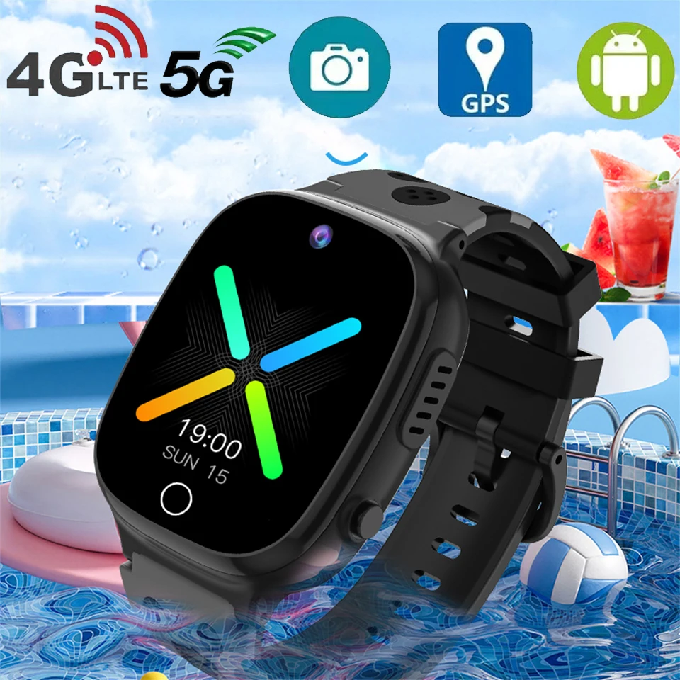 

2025 New Kids Smart Watch 4G 5G GPS WIFI Video Call SOS Child Smartwatch Camera Voice Monitor Tracker Location Phone Watch Gift