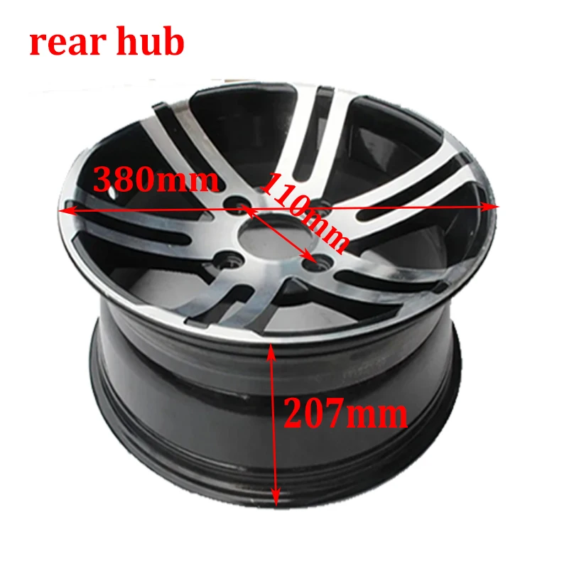 14 inch Front/rear rims aluminum alloy wheels suitable for ATV kart four-wheel UTV all-terrain vehicle 14-inch tires parts