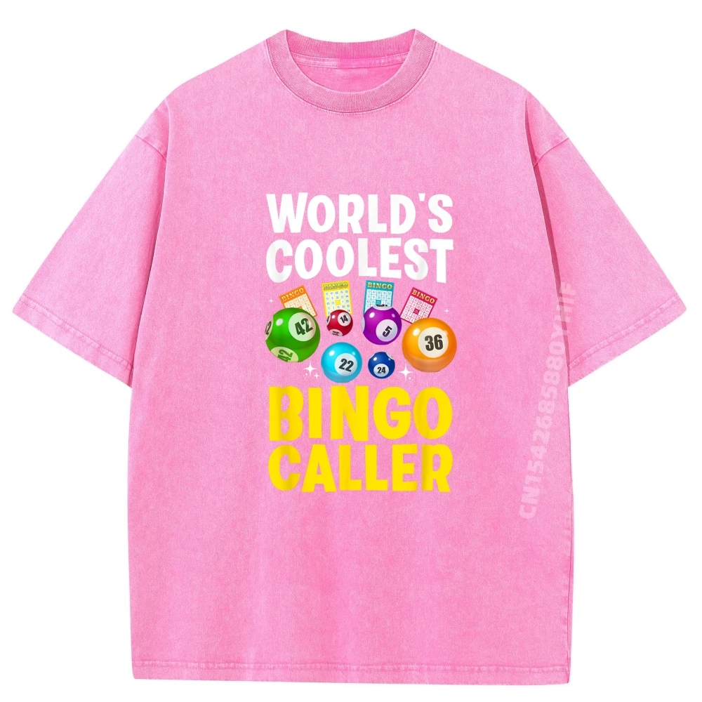 

Bingo Caller Novelty For Men All Cotton Comfortable Printed Tops Tees Washed Shirt Graphic Tops Shirt Family T-shirts