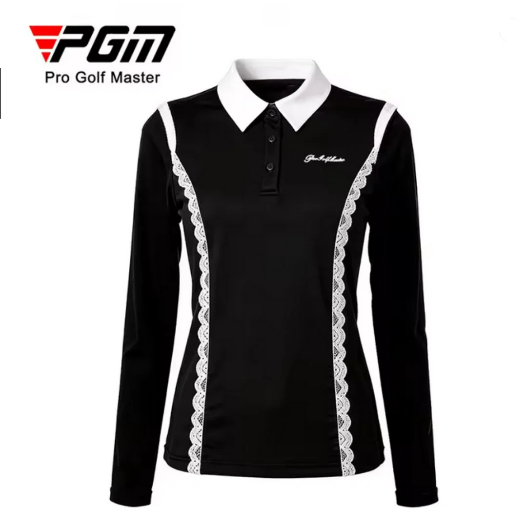 

Женские рубашки с длинными рукавами из ледяного шелка PGM YF878 для гольфа, весенне-летняя одежда-поло