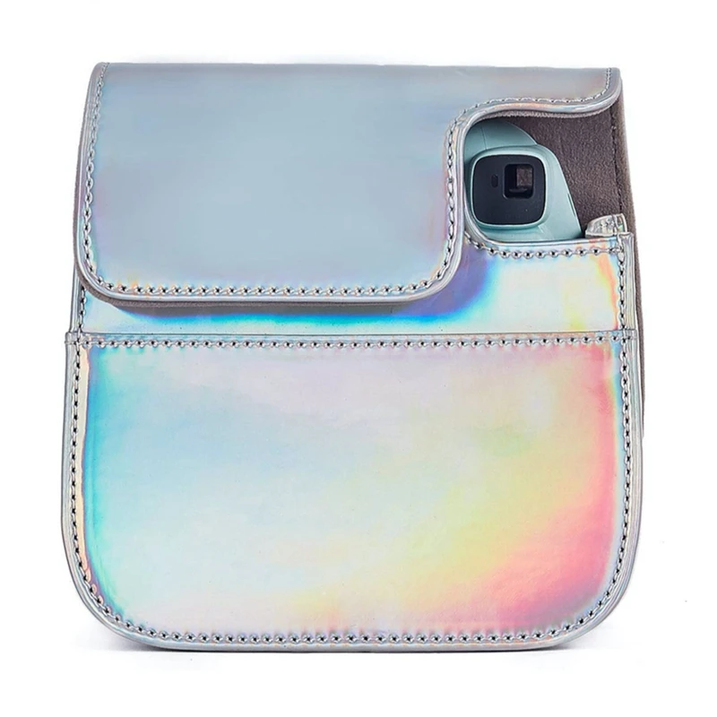 Tas casing kamera Film instan untuk Fujifilm Instax Mini 8/9, penutup kulit PU dengan tali bahu