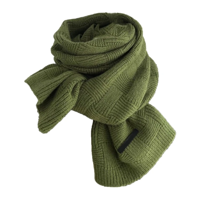 

DXAE Stylish Crossed Plaided Knitted Scarf Soft Yarn Neck Warmer for Casual Wear and Outdoor Activity Various Outfit Matching