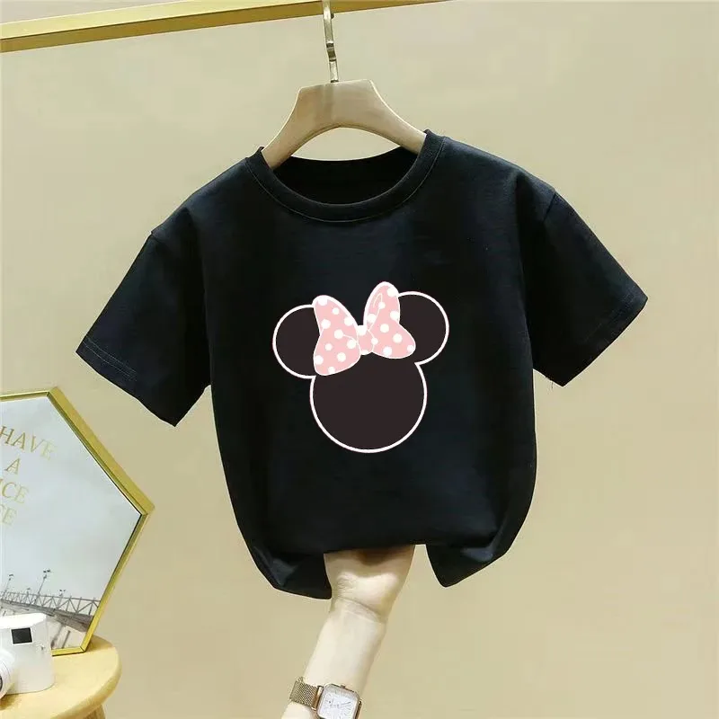 Lovely Mickeey Print Children T Shirt Kids Children Tshirt Cotton T-shirt for Kids Girl Boy Tee Shirts 4 To 12 Years Old Tops