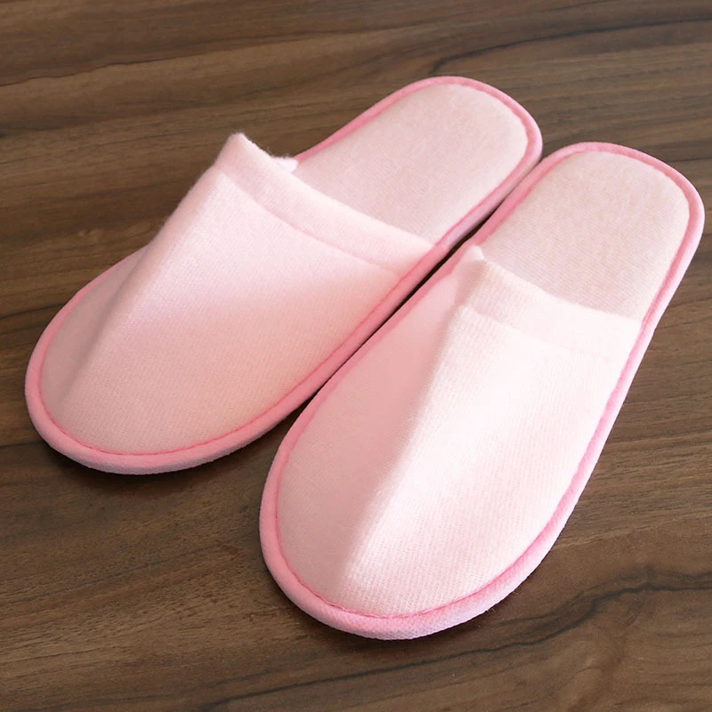 

Disposable Slippers Men Women Hotel Travel Spa Portable Home Slippers Flip Flop Indoor Shoes Slippers Velvet Plush Couple Shoes