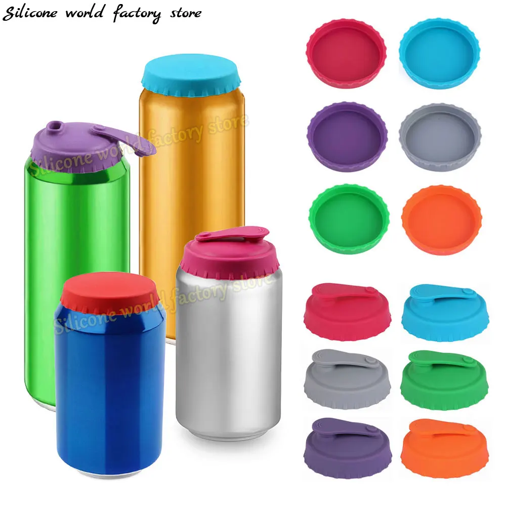 Silicone World Reusable Silicone Soda Can Lid Soda Cans Cover For Canned Beverage Beer Drinks Juice Drinking Protecto Sealing