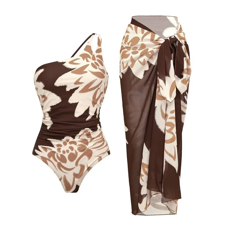 2025, Flachsmacher, sexy Damen-Badeanzug, eine Schulter, Urlaub, weiblich, Retro-Bademode, Strandkleid, Luxus-Bikini, Designer-Badeanzug