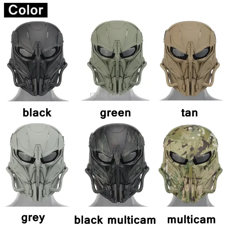 Tactical Mask Airsoft Paintball Shooting Impact Resistant Full Face Masks Outdoor Hunting Wargame Sports Protection Accessories