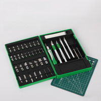 New Aluminum Anti Slip Bar Carving Knife Set Paper Art Model Fine Trimming Tool Multi Specification Replaceable Blade Head Knife