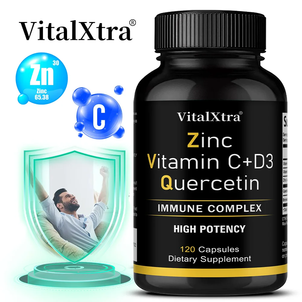 

Коверцетин и цинк, с витамином С, D3, Бромафоном, поддержкой иммунитета и дыхания, регулирует уровень сахара в крови, улучшает пищеварение