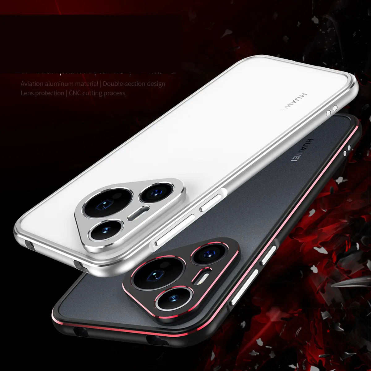 Bumper Phone Case For Huawei pura 70 pro Metal Aluminum Frame For Huawei pura 70 ultra pura70 Case Metal + Carmera Protector