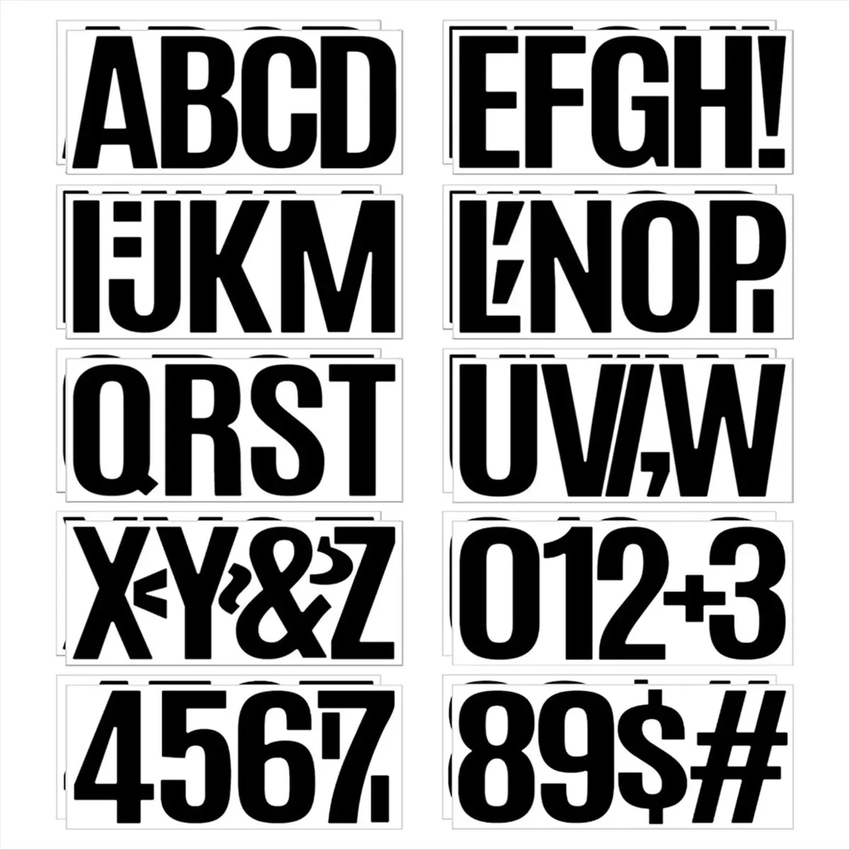 A20I 6 Inch Vinyl Letter Number Stickers,20 Sheets Self-Adhesive Alphabet Stickers,Mailbox Number Sticker for Mailbox,Door