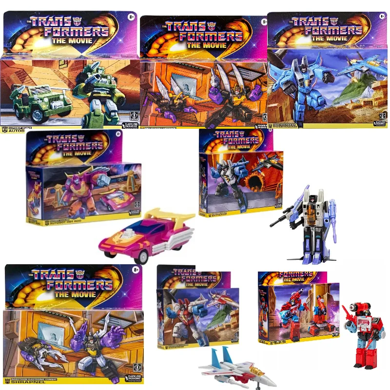 【En stock】Juguetes de transformación Hasbro G1 Réplica Hot Rod Starscream Thundercracker Skywarp Inspector Modelo de muñeco robot articulado