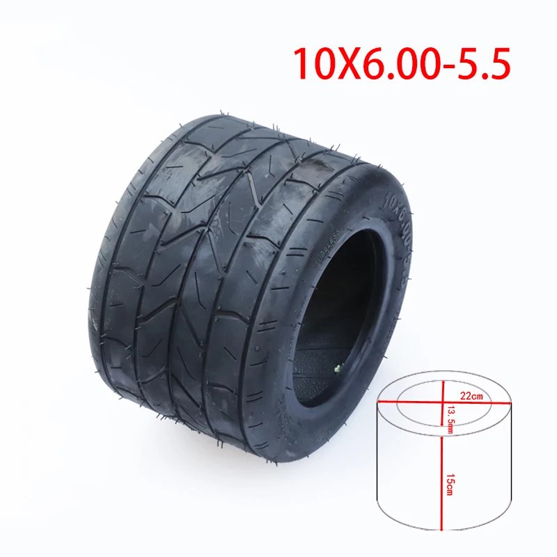 10 Inch Widened Tire 10x6.00-5.5 Motorcycle Vacuum Road Tire Tubeless Tire Wheel 10x6.00-6 Electric Scooter Motor Special Tyre