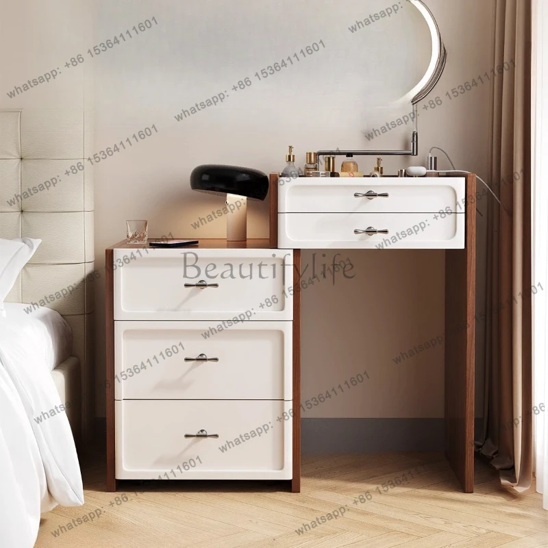 

Luxury Makeup Dressing Table Cabinet Drawers Modern Wood Jewelry Vanity Table Cosmetics Nail Comoda Pra Quarto Trendy Furniture