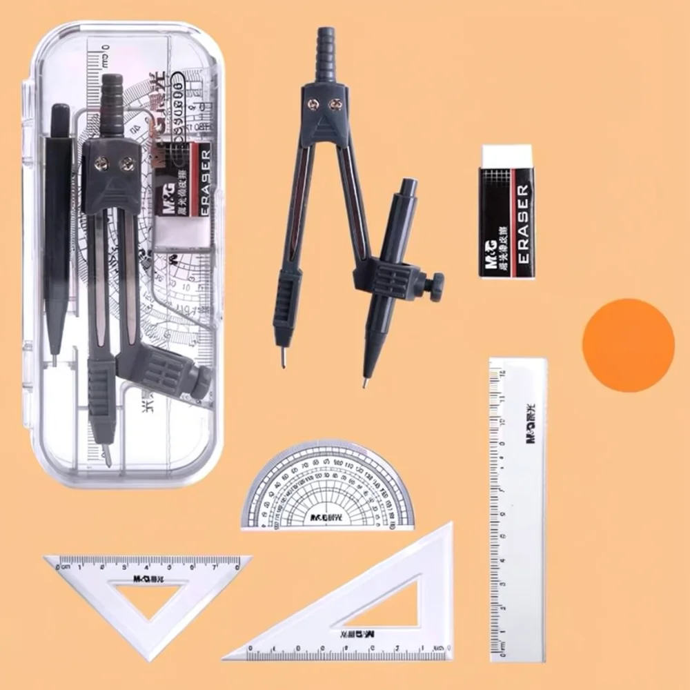 Math Geometry Set For M&G Drafting Tools Compass Ruler School Stationery Drawing Supplies Boxed Student Exam Item