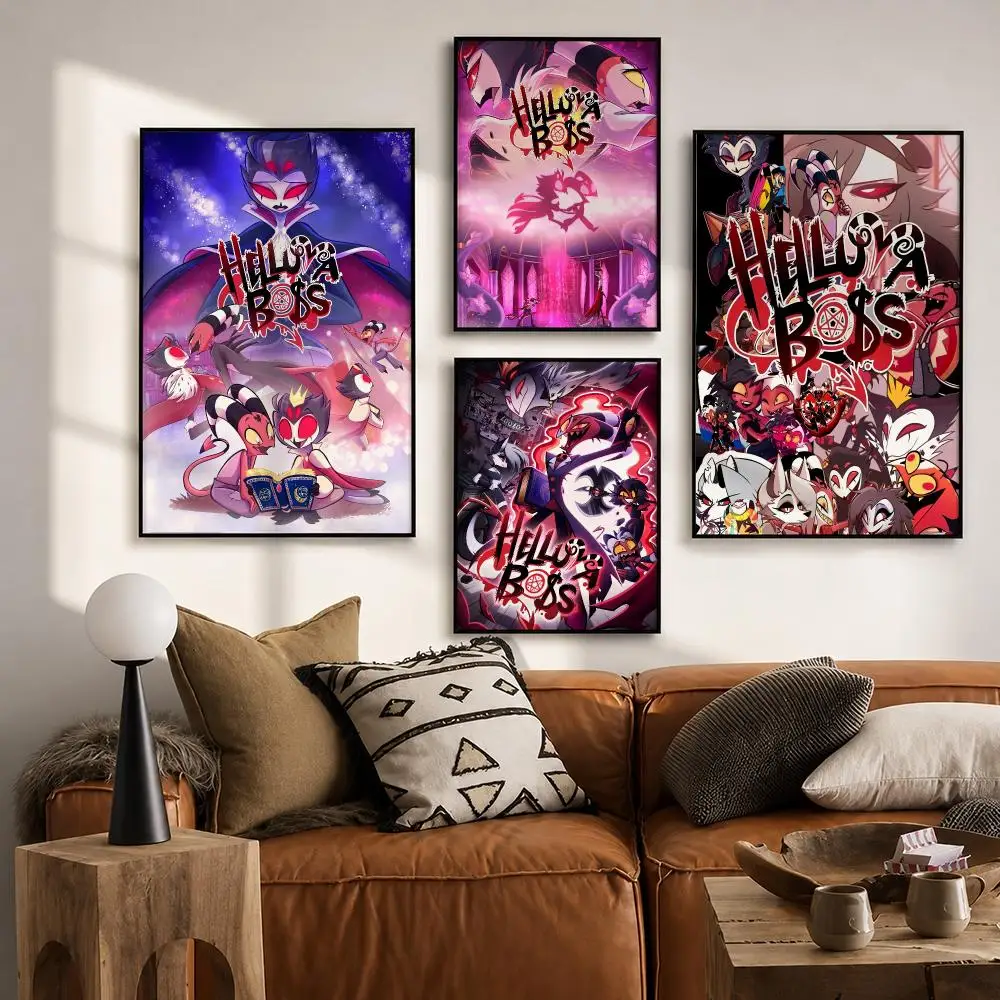Comic Helluva Boss Poster HD poster wall art self-stick no-residue for home cafe office great gift