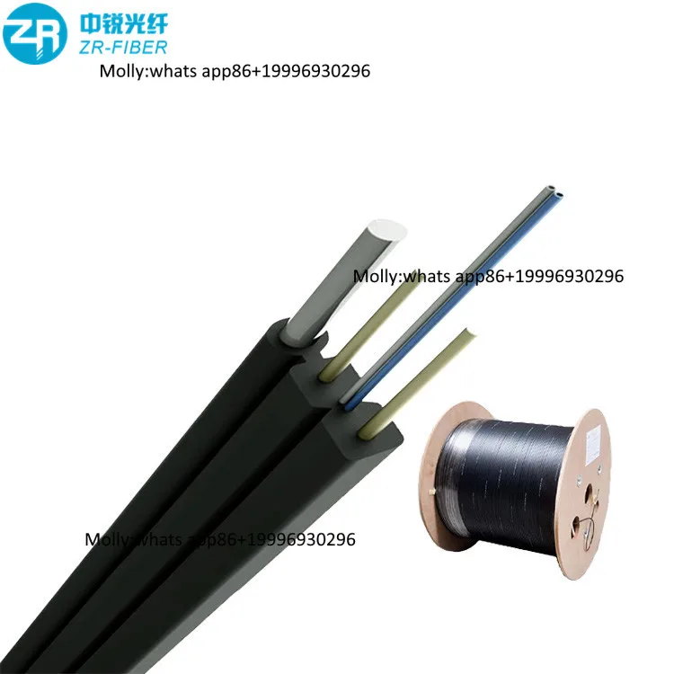 Оптоволоконный кабель FTTH Dropcore, 1 км, одножильный, 3 волокна, G625D, G657A1, G657A2, 1-жильный, 2-жильный, 6-жильный
