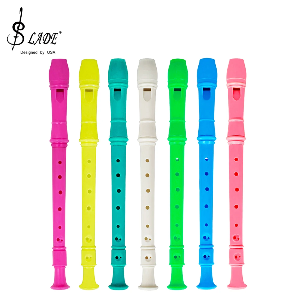 SLADE Eight Hole Treble Long Flute Soprano Recorder Clarinet Food Grade ABS Non-Toxic Recorder Flute Woodwind Instrument