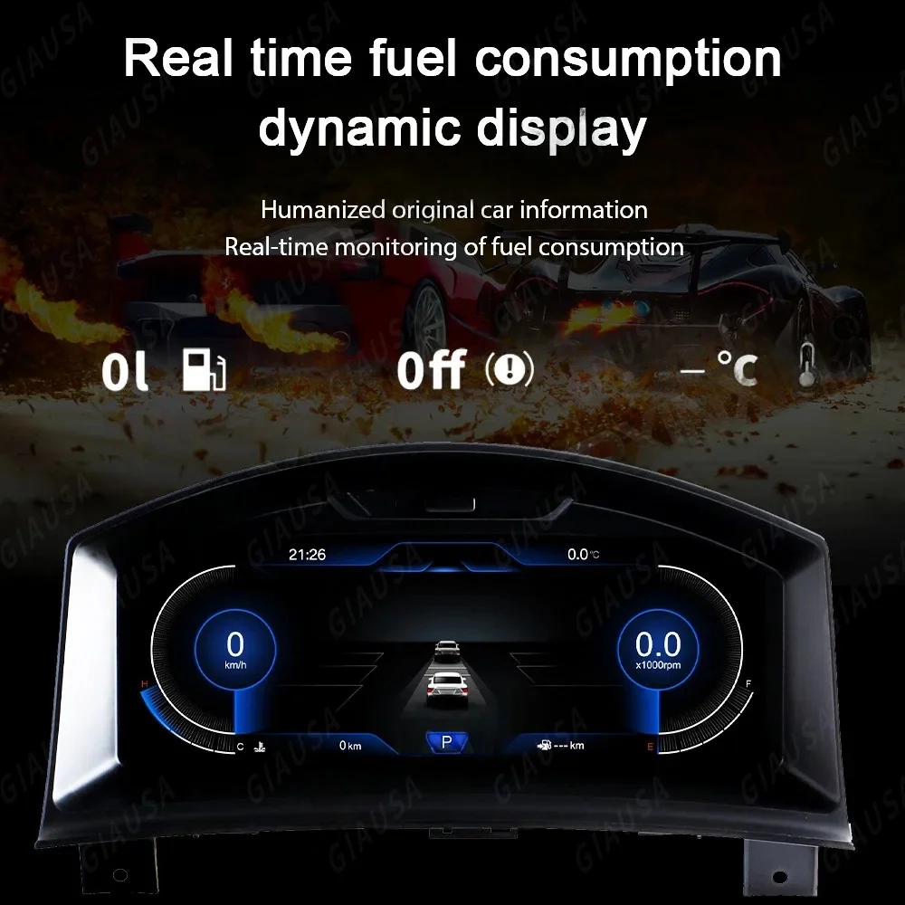 Car Digital Dashboard Linux System For Opel Astra 2004-2010 12.3 Inch Speedometer Virtual Cockpit LCD Instrument Cluster