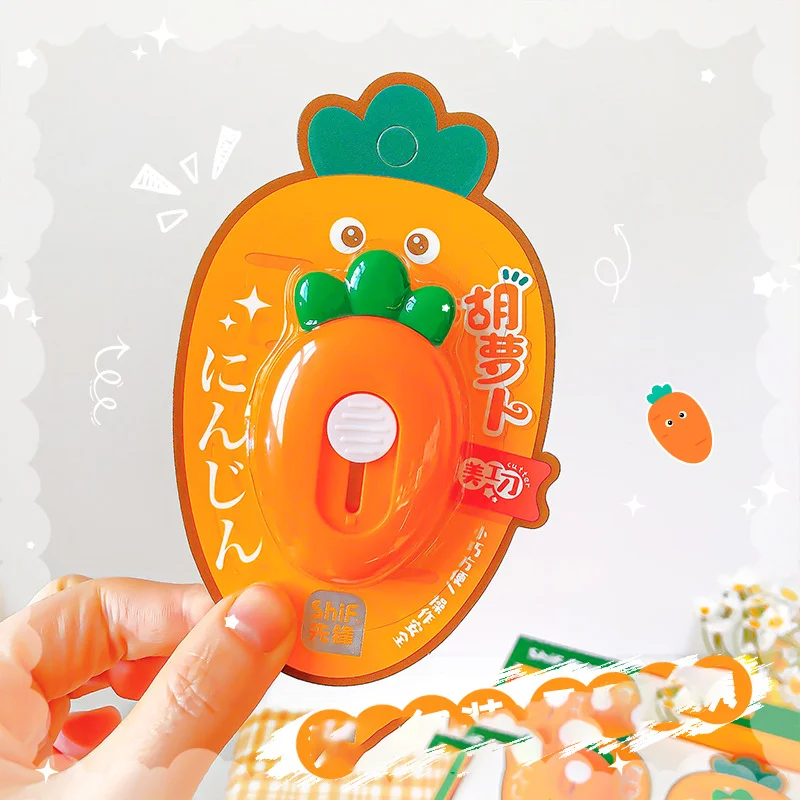 الجدة 1 قطعة لطيف الجزرة سكّين متعدّد الاستخدامات صغير Kawaii المحمولة الحرفية التفاف صندوق ظرف ورقي القاطع سكين رسالة فتاحة أدوات #5