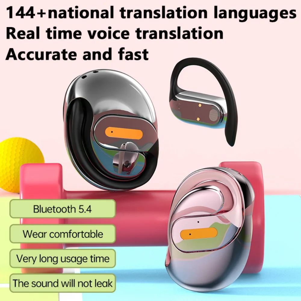 

Наушники с интеллектуальным переводом на основе ИИ, беспроводные Bluetooth-наушники для перевода, поддержка 144 языков, перевод в реальном времени.