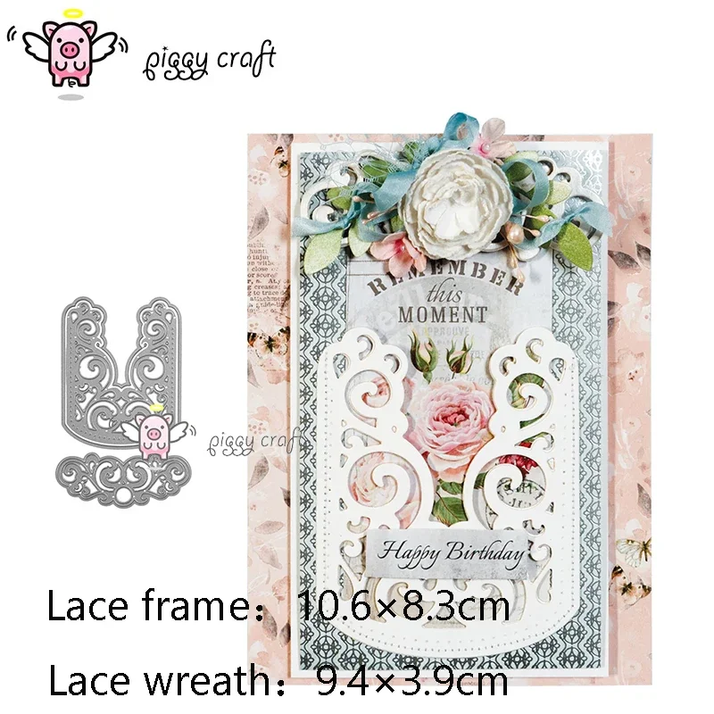 Piggy Craft metal cutting dies cut die mold Various border frames Scrapbook paper craft knife mould blade punch stencils dies