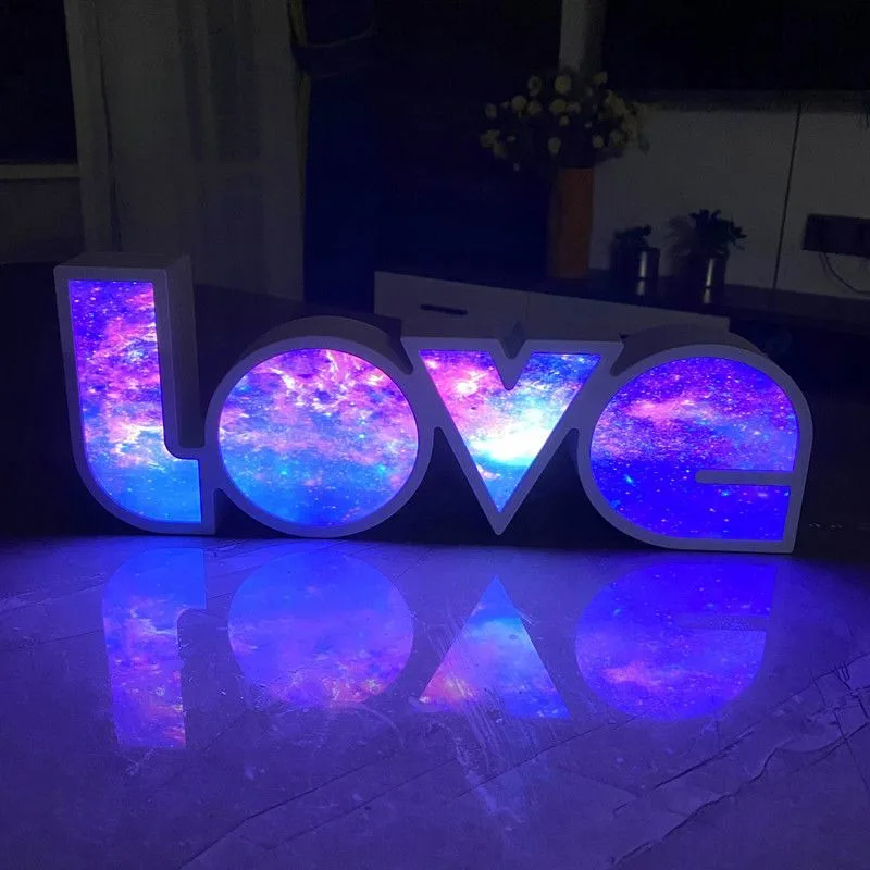 

Love Light Box Brilliant Starry Sky Galaxy Starry Forest Gradient Pink Decor For Girls Party Decoration Romantic