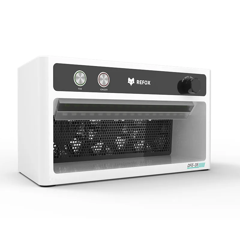 

REFOX DFE35 dust-free workbench is used for mobile phone screen lighting/dust detection/UV curing/disinfection maintenance tools