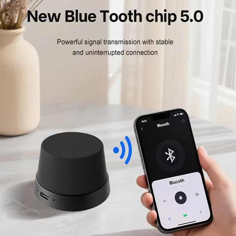 Multifunctional Magnetic Bluetooth Speaker Portable Mini Wireless Speaker with Fabric Stand for Cell Phone Computer Outdoor Use view 5