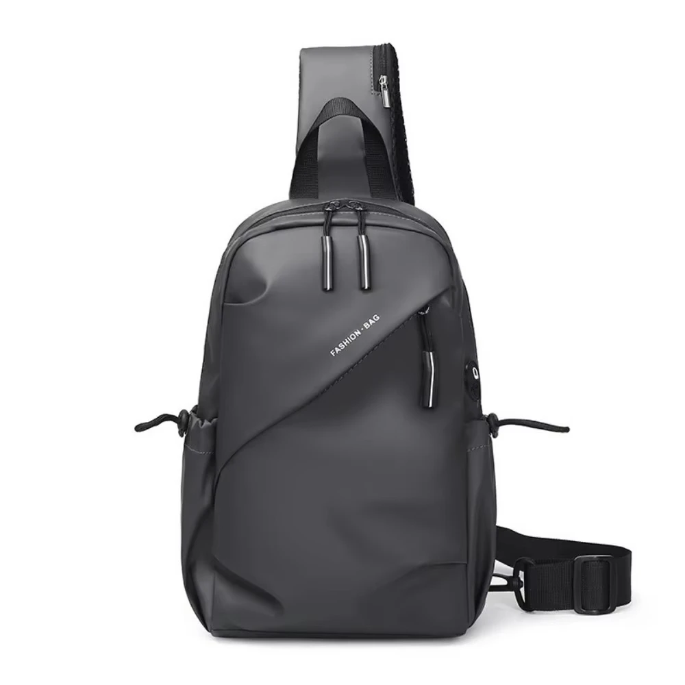 Borsa da petto da uomo di grande capacità Borsa a tracolla in tessuto Oxford con cerniera impermeabile Borsa a tracolla da uomo multiuso stile coreano