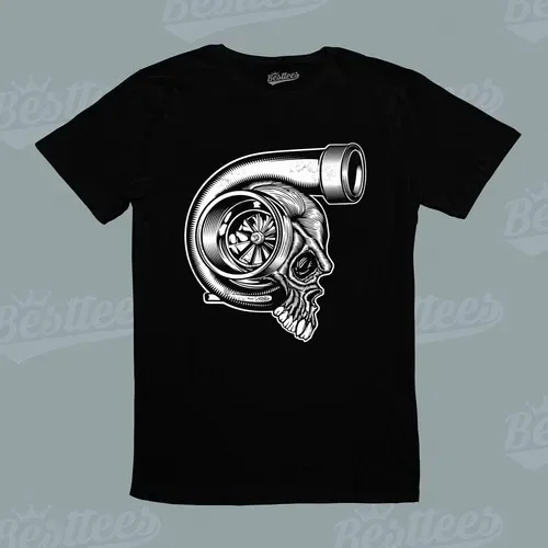 UNISEX Kids Adult MALE FEMALE Motor Race Car Turbo Exhaust Skull Tuner T-Shirt