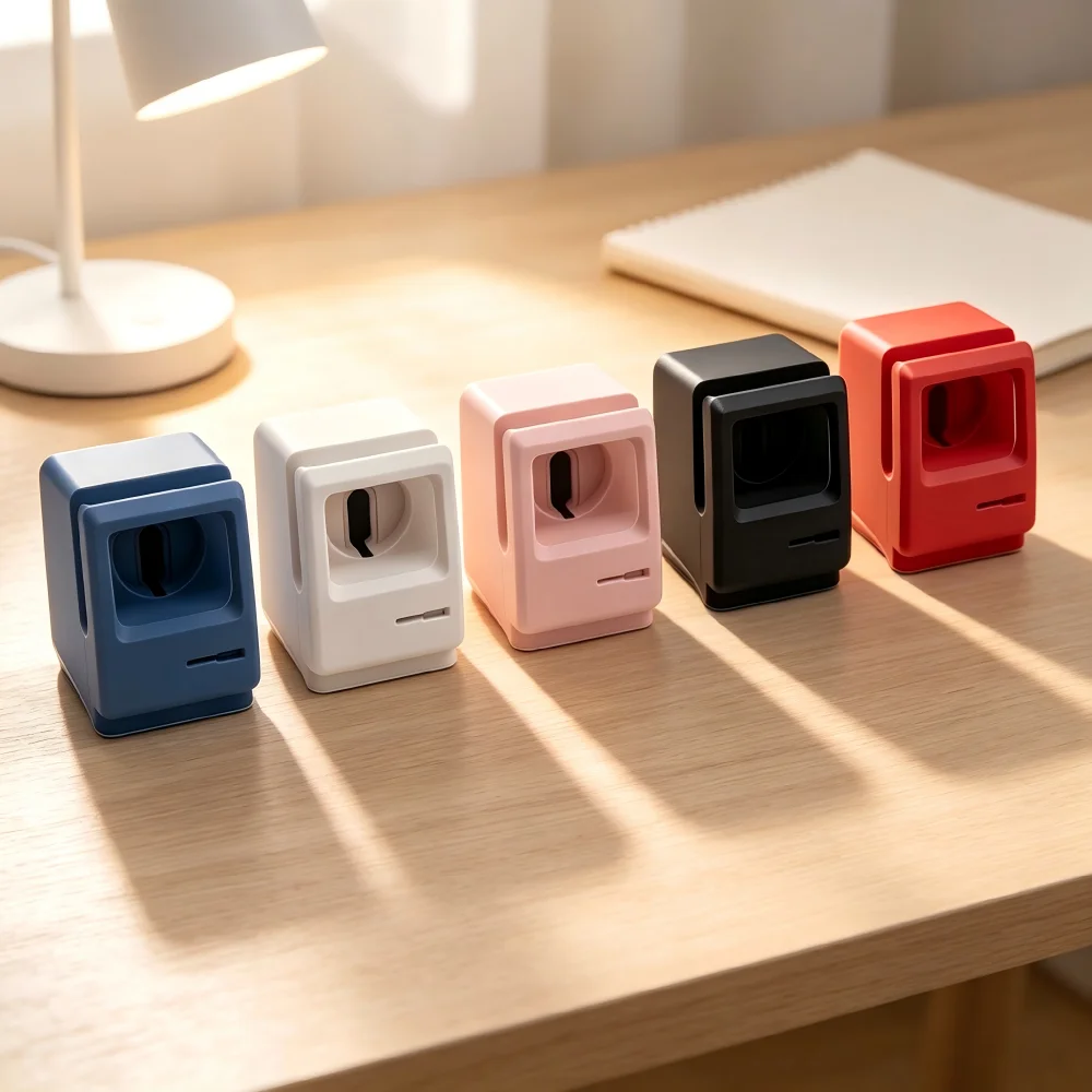 Silicone Charger Stand For Apple Watch 7 6 5 4 iWatch 3 2 1 Charging Dock Holder Retro Computer Pattern Keeper Bracket Base